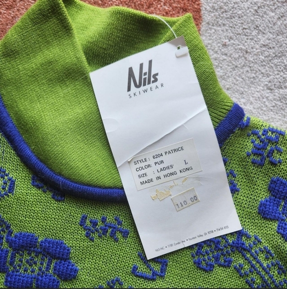 NWT Vintage NILS Skiware Wool Blend Sweater - Picture 2 of 3